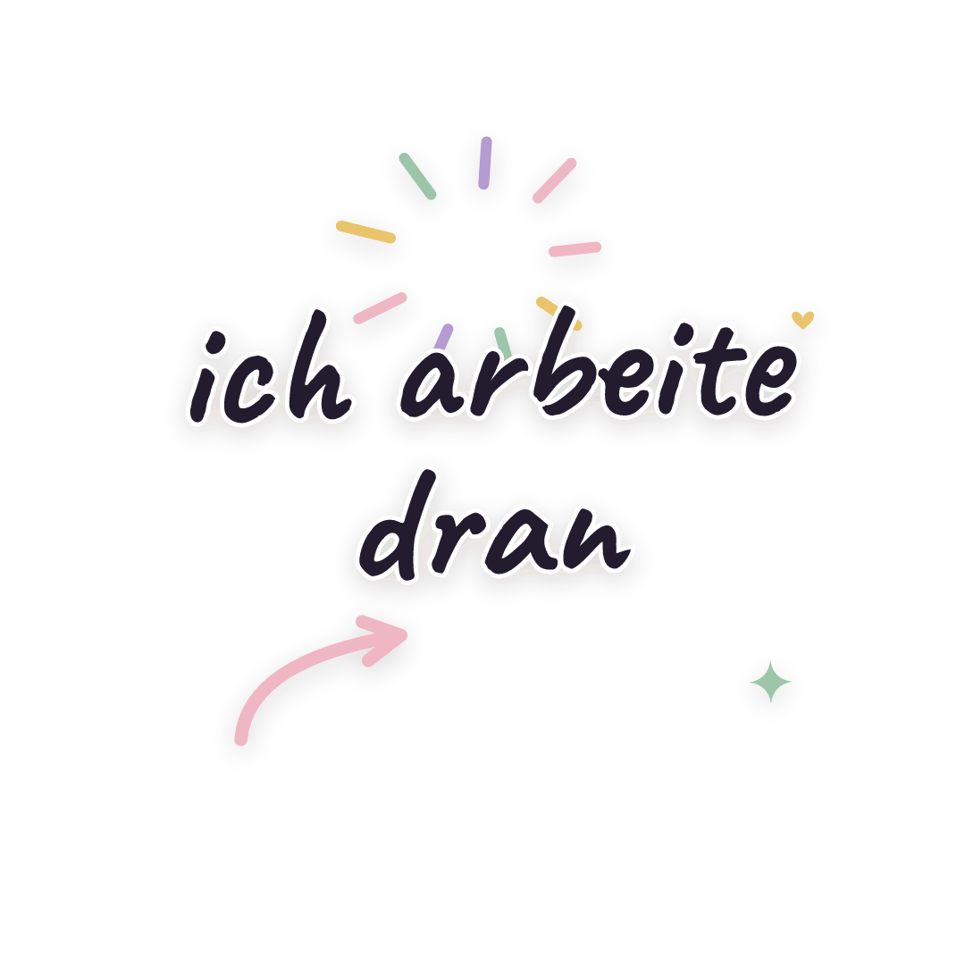 Sticker: ich arbeite dran