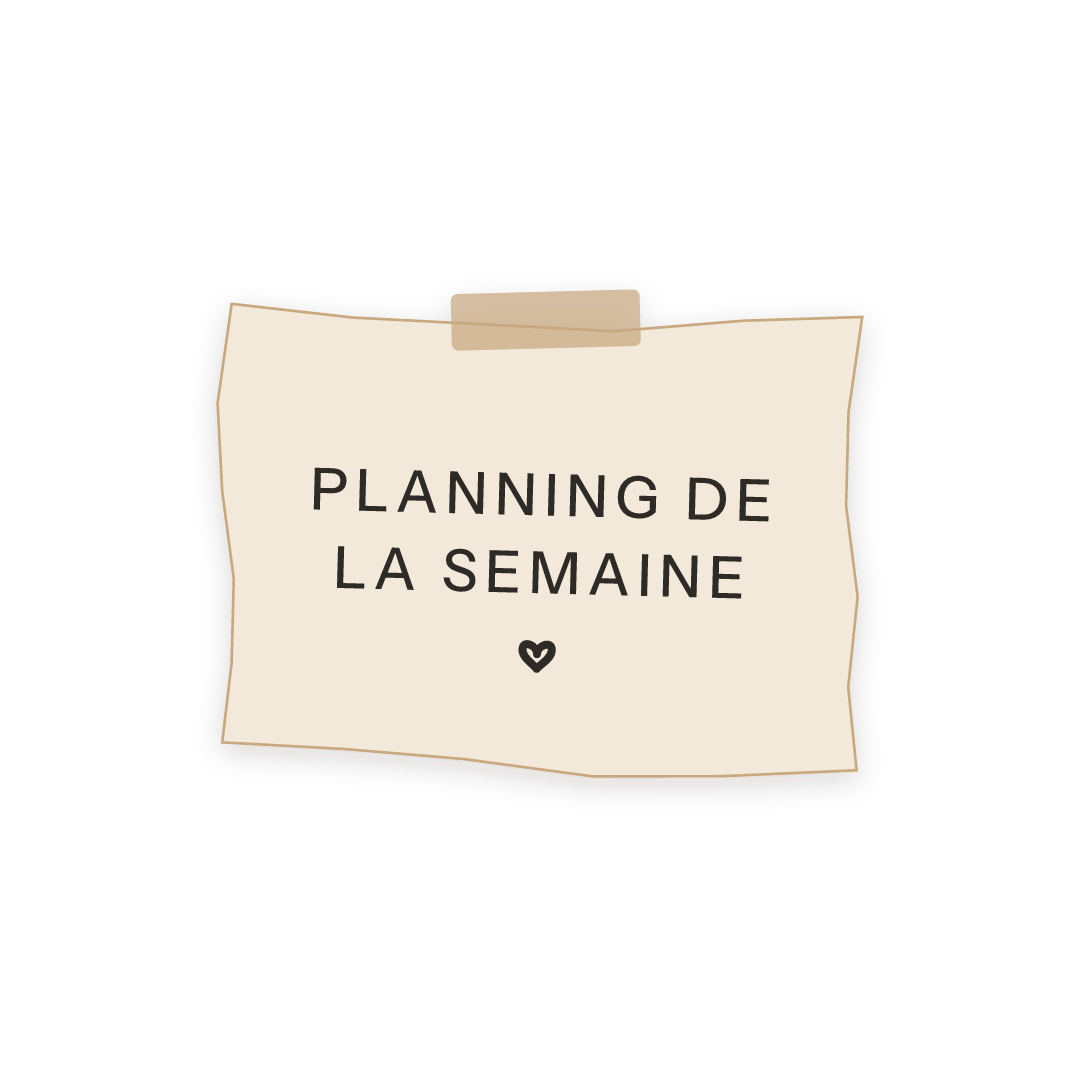 Sticker: planning de la semaine