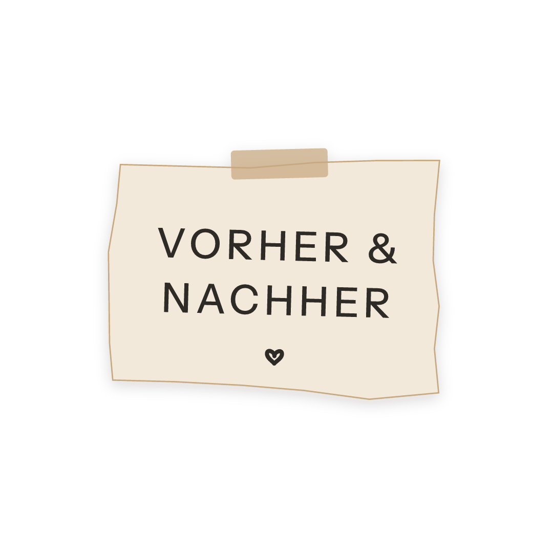 Sticker: vorher & nachher