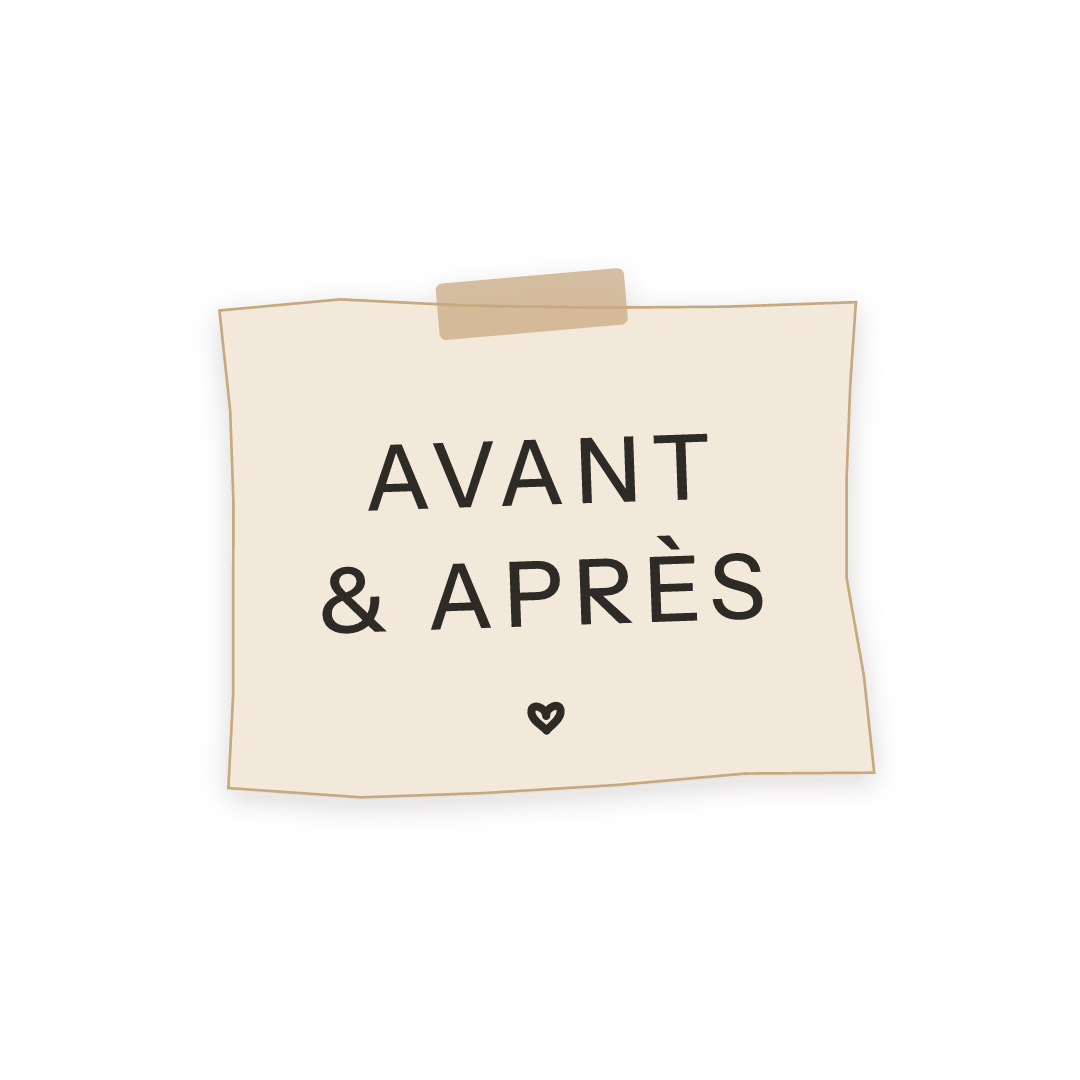 Sticker: avant & après
