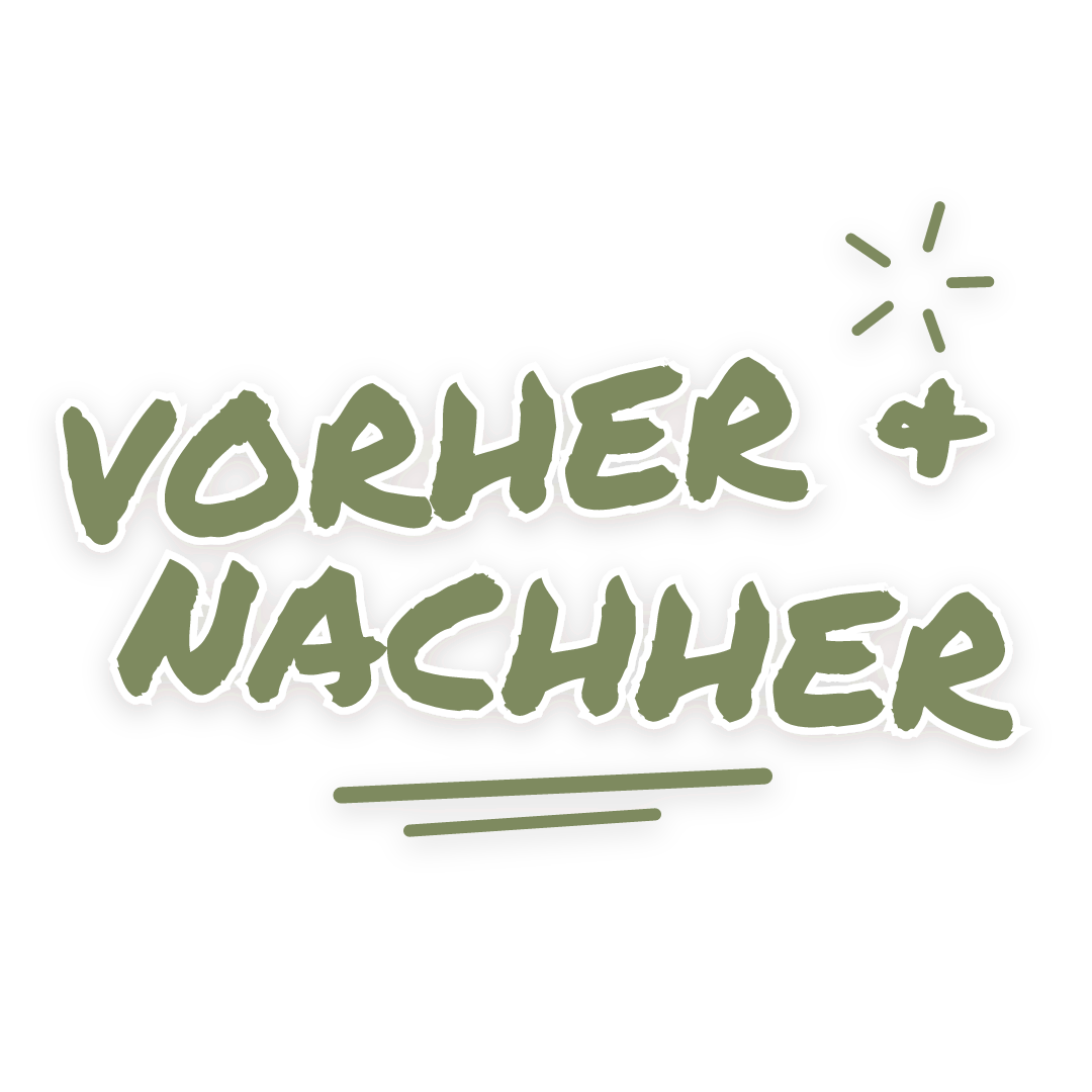 Sticker: vorher & nachher