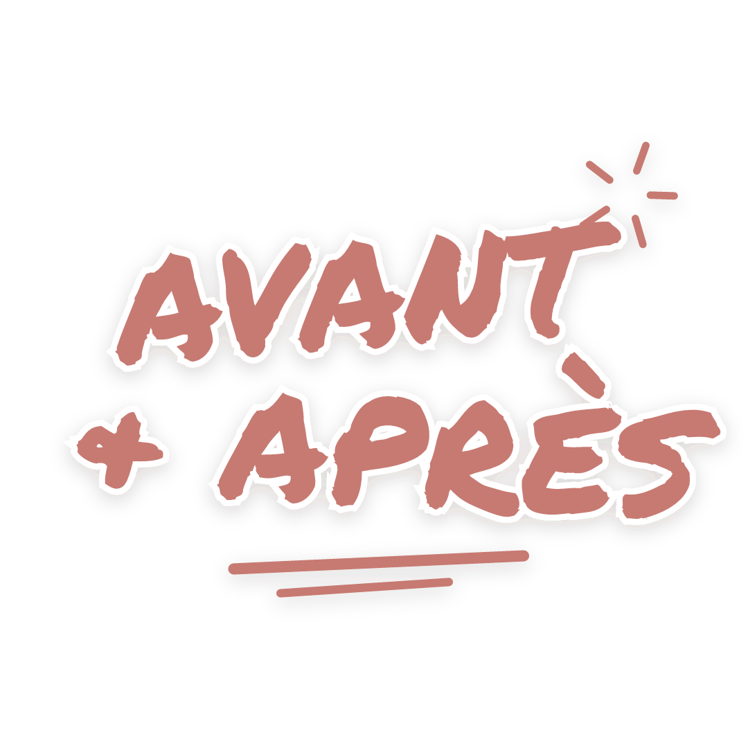 Sticker: avant & après