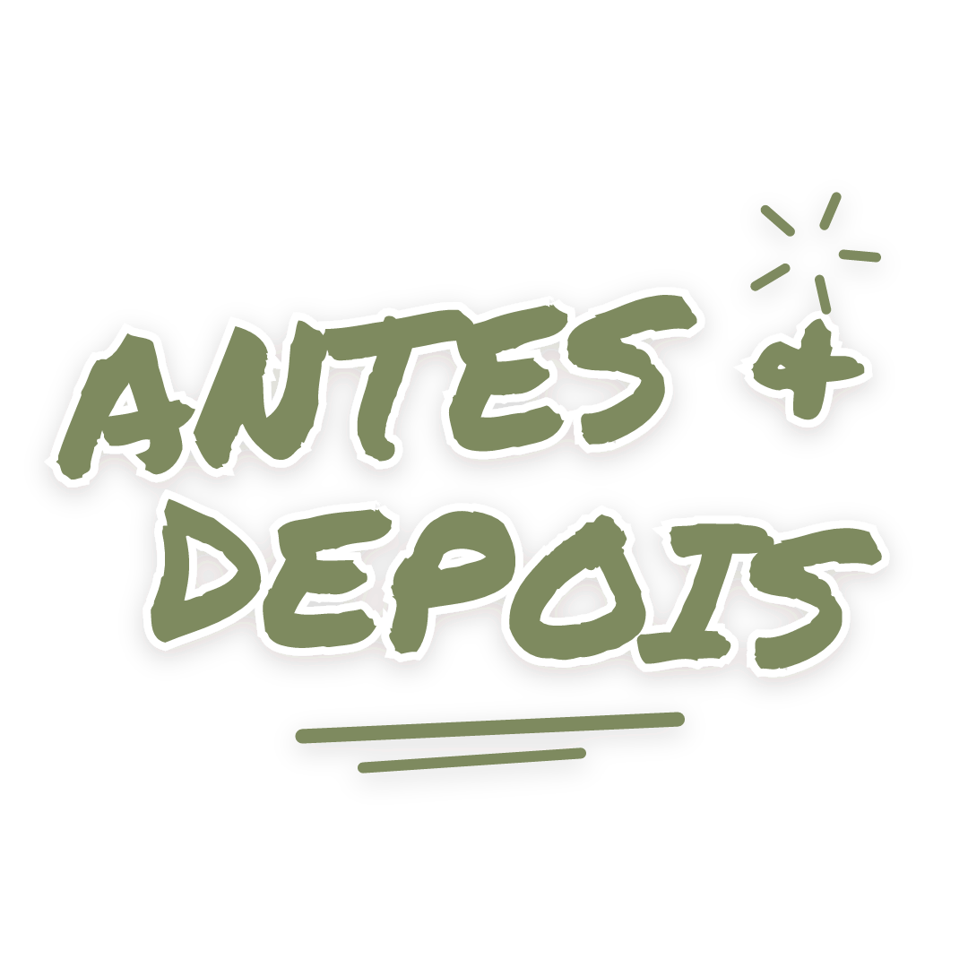 Sticker: antes & depois