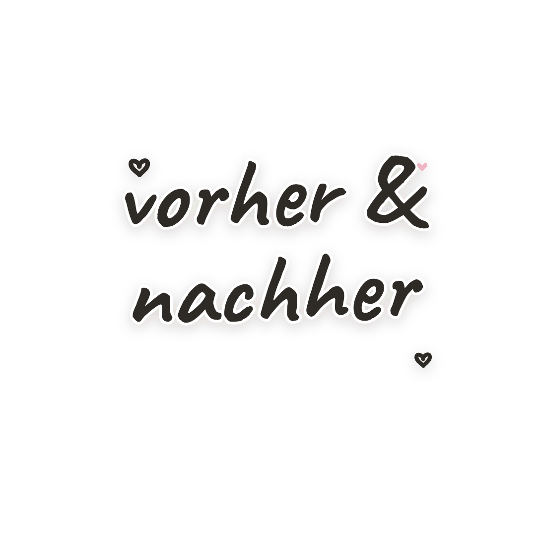Sticker: vorher & nachher