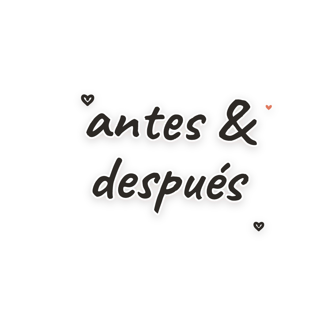 Sticker: antes & después