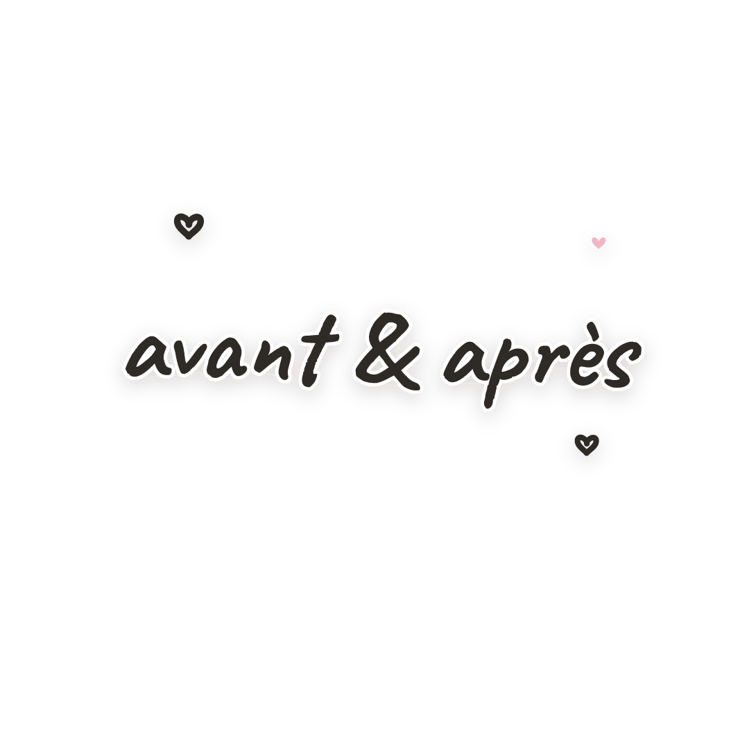 Sticker: avant & après