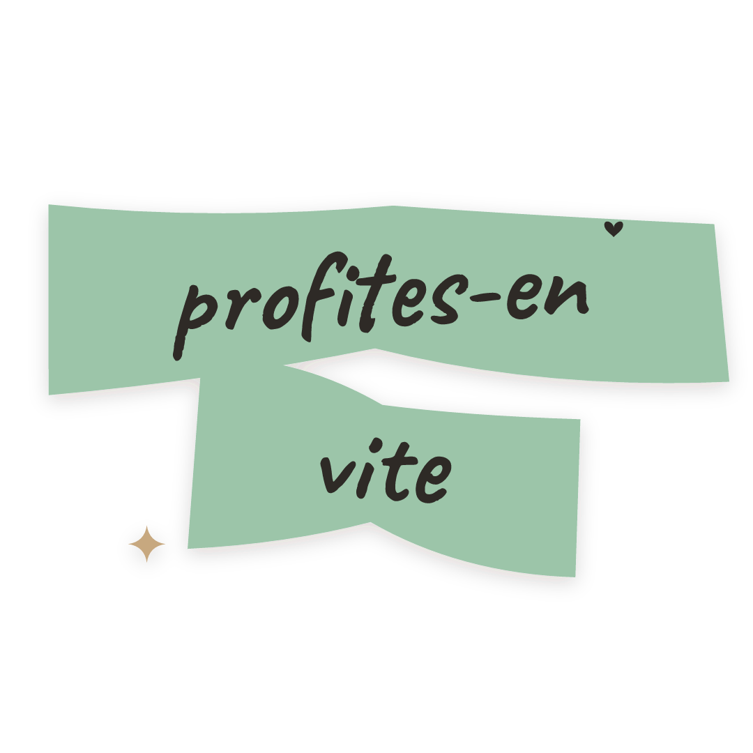 Sticker: profites-en vite