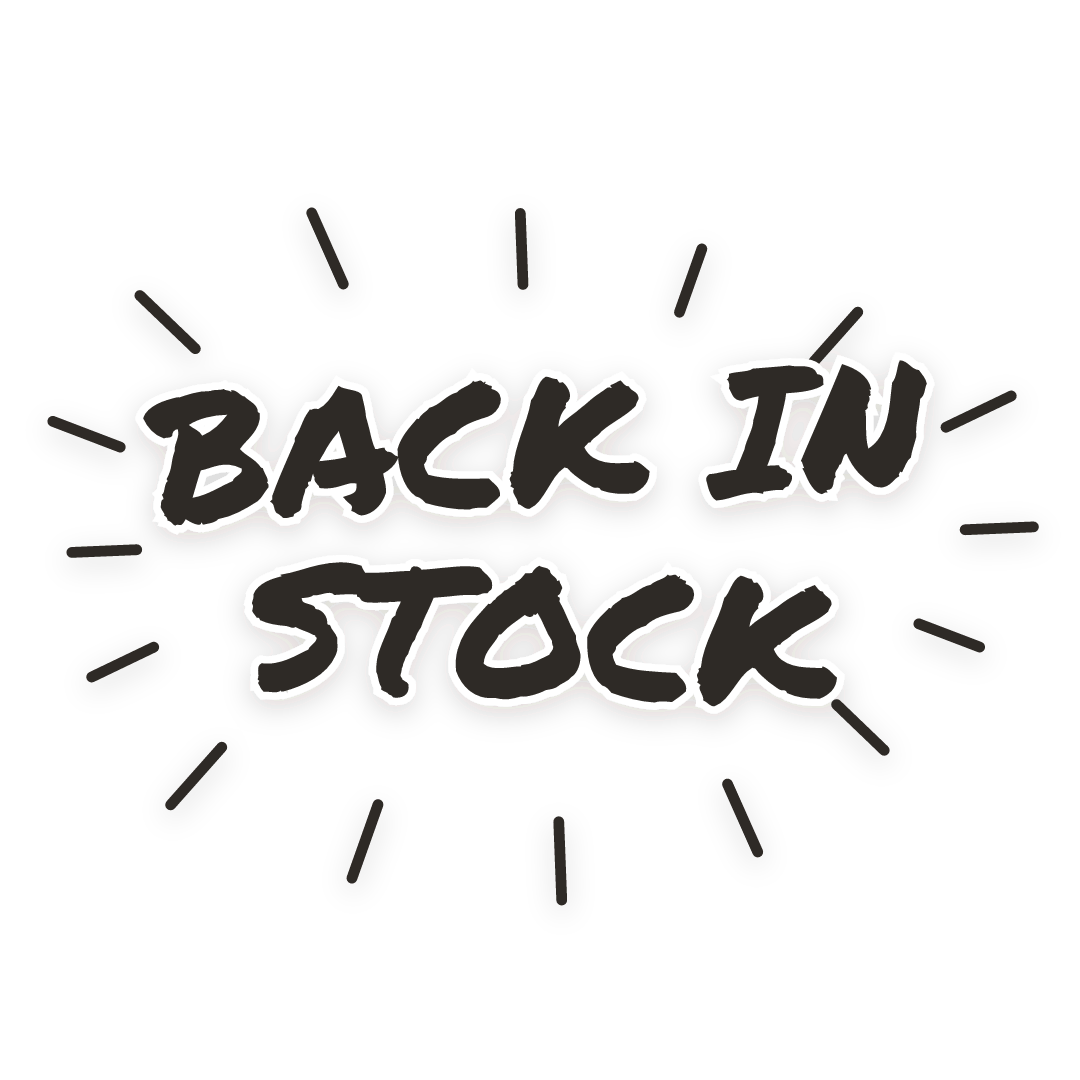 Sticker: back in stock