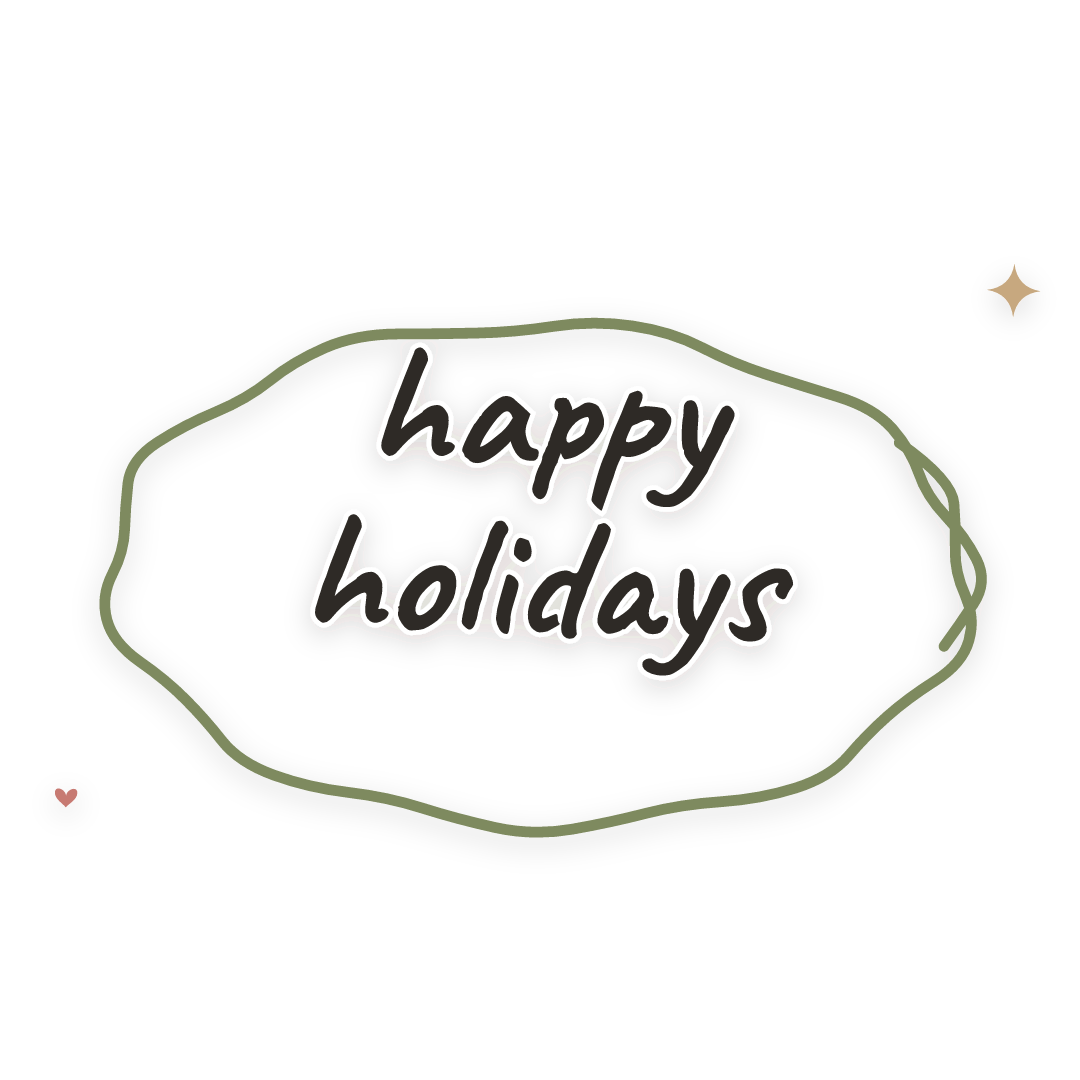 Sticker: happy holidays