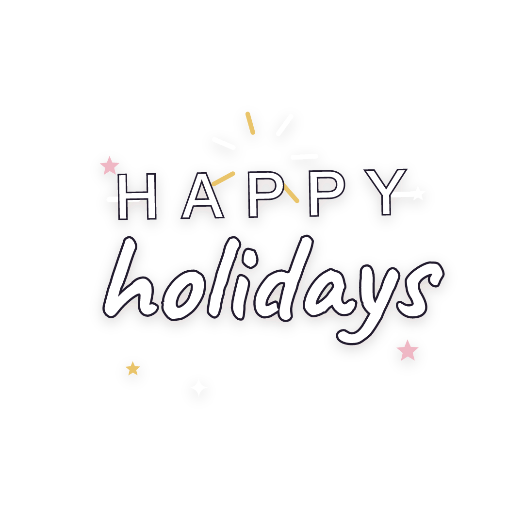 Sticker: happy holidays