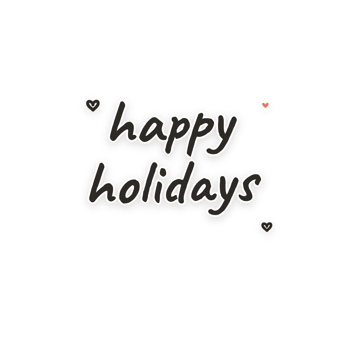 Sticker: happy holidays