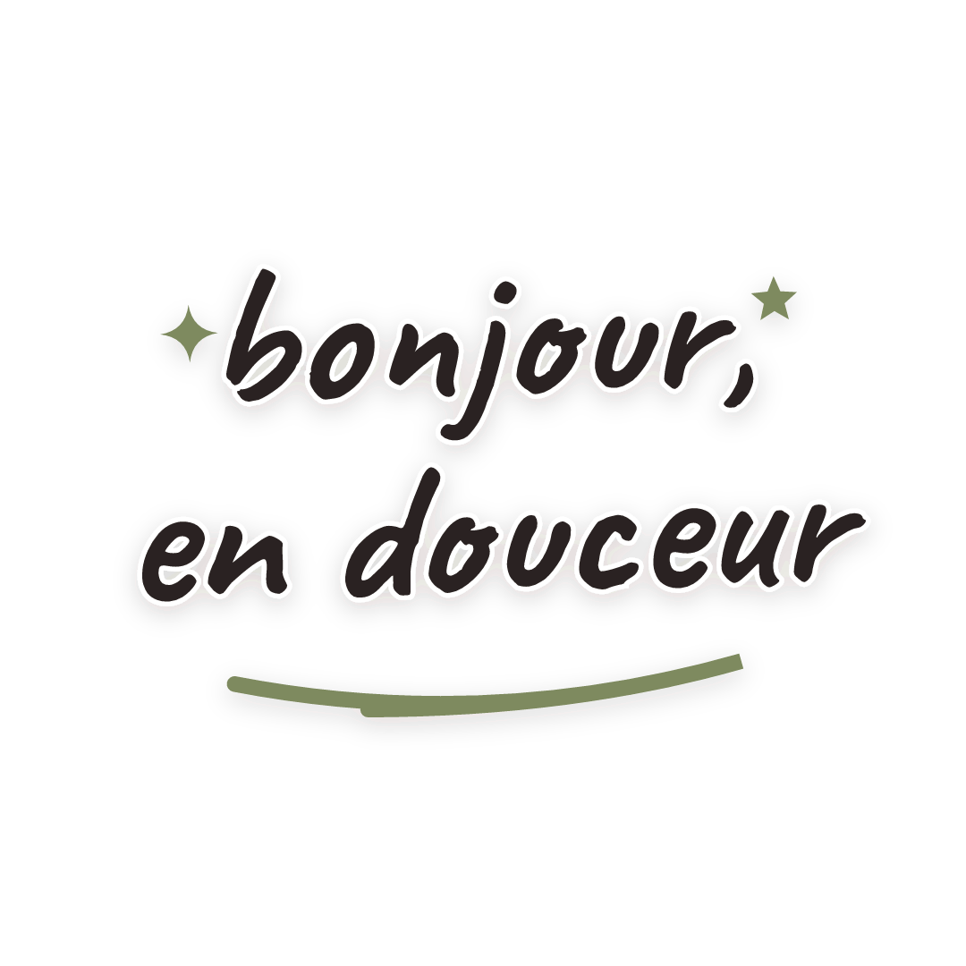 Sticker: bonjour, en douceur