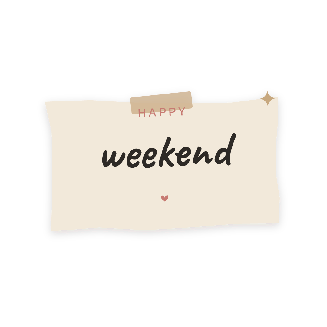 Sticker: happy weekend
