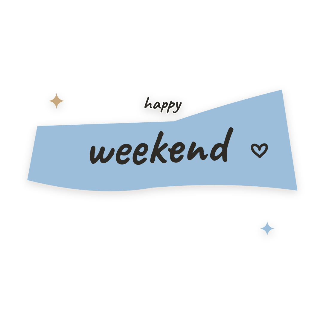 Sticker: happy weekend