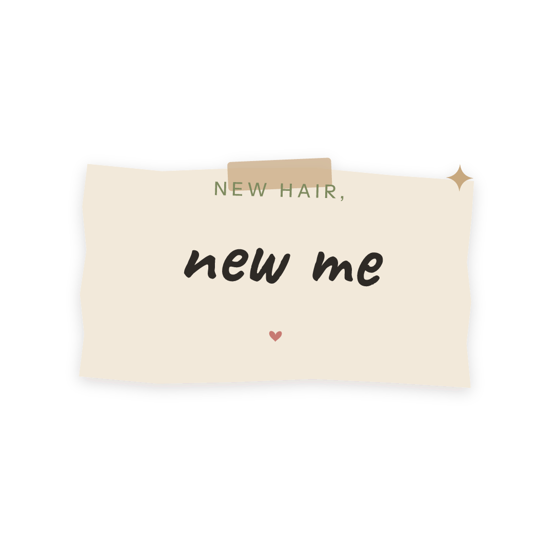 Sticker: new hair, new me