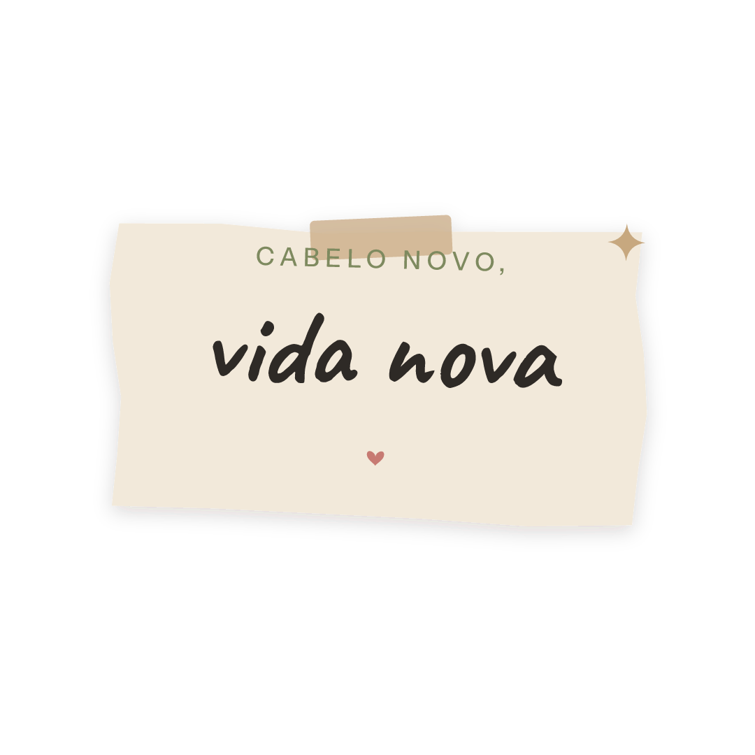 Sticker: cabelo novo, vida nova