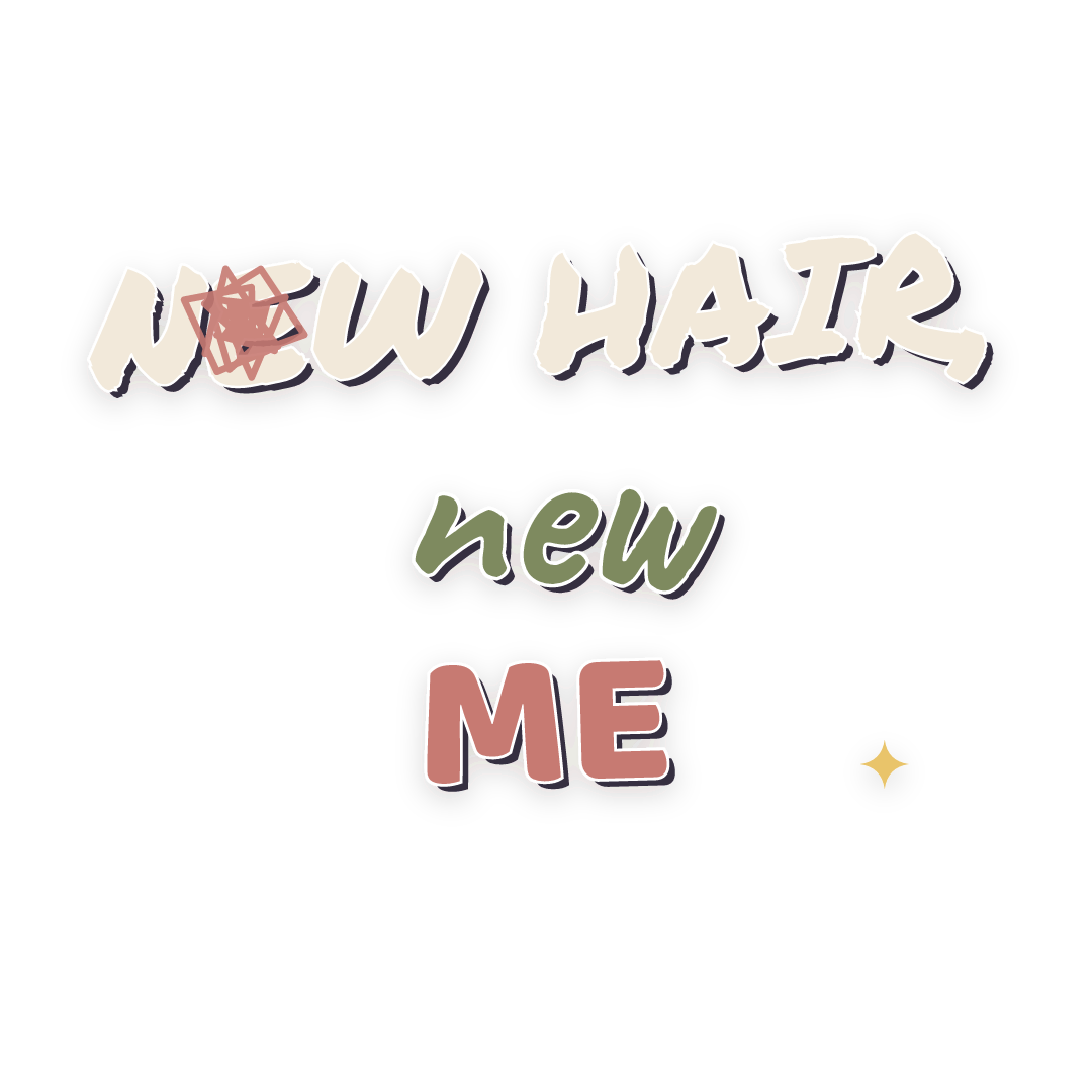 Sticker: new hair, new me