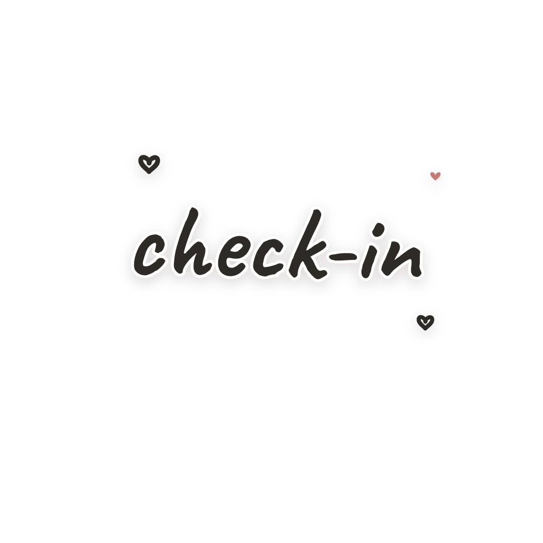 Sticker: check-in