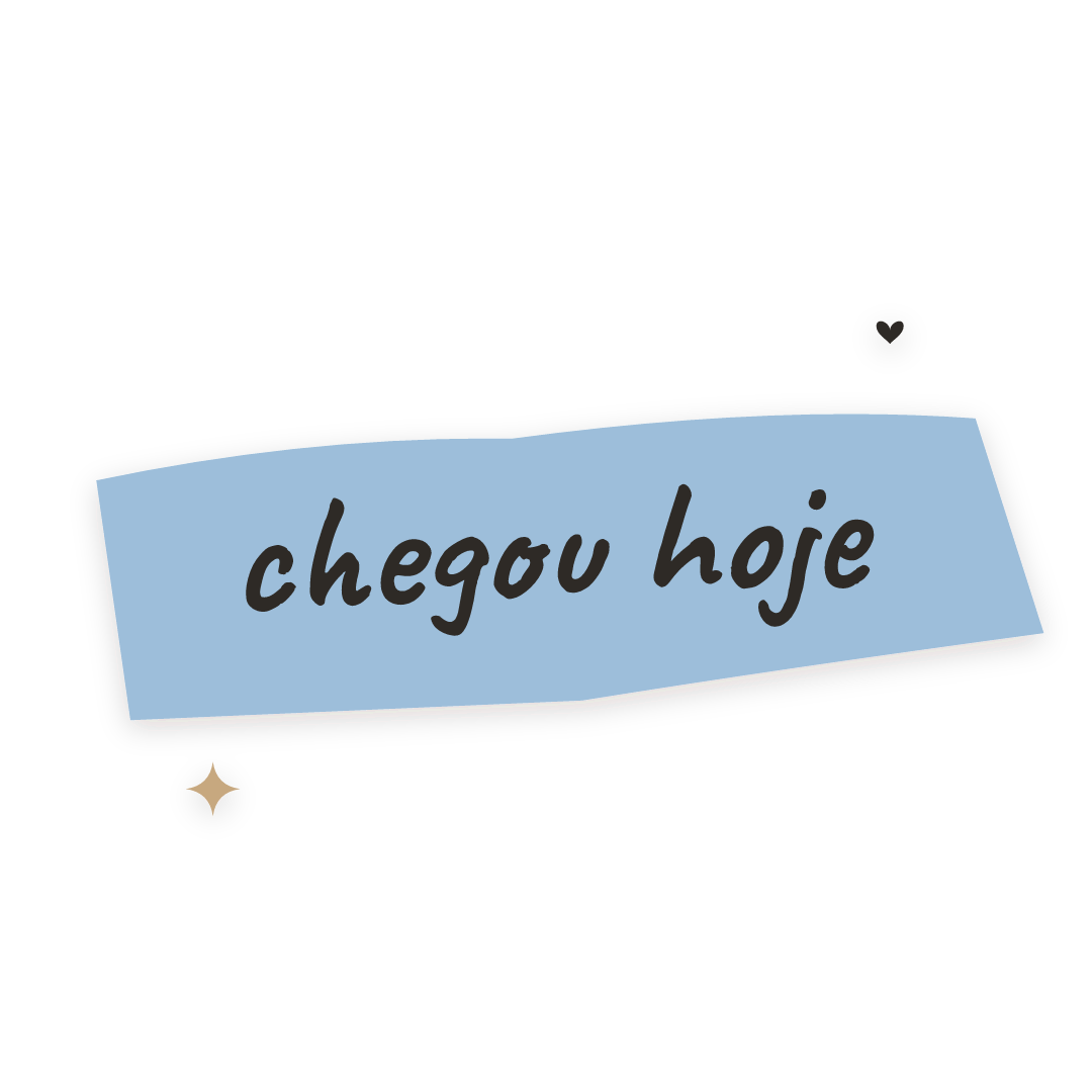 Sticker: chegou hoje