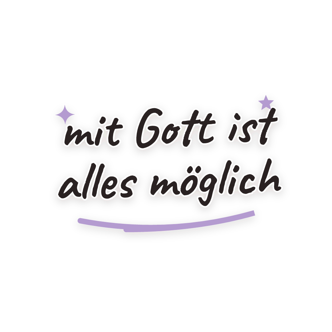 Sticker: mit Gott ist alles möglich