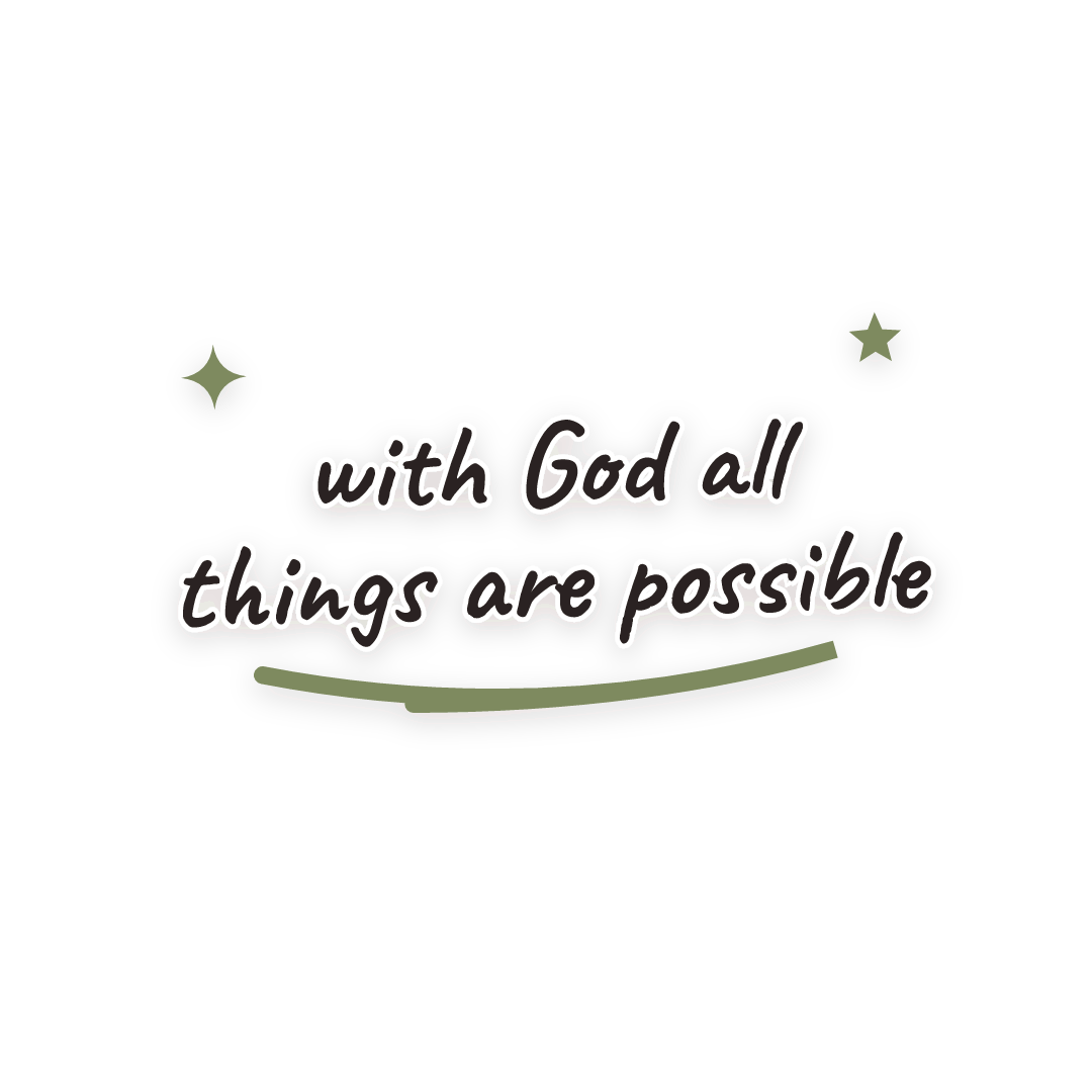 Sticker: with God all things are possible