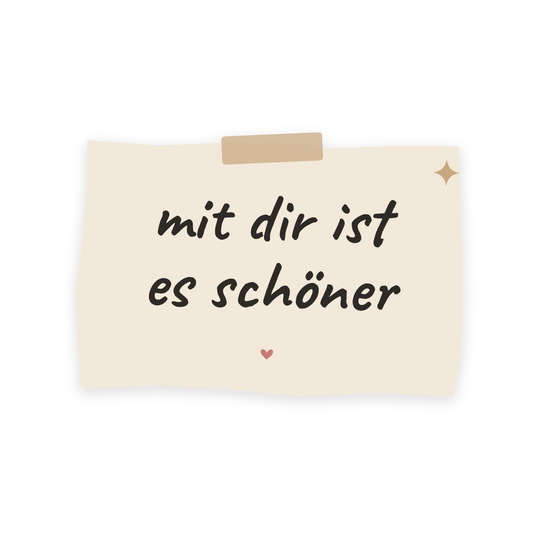Sticker: mit dir ist es schöner