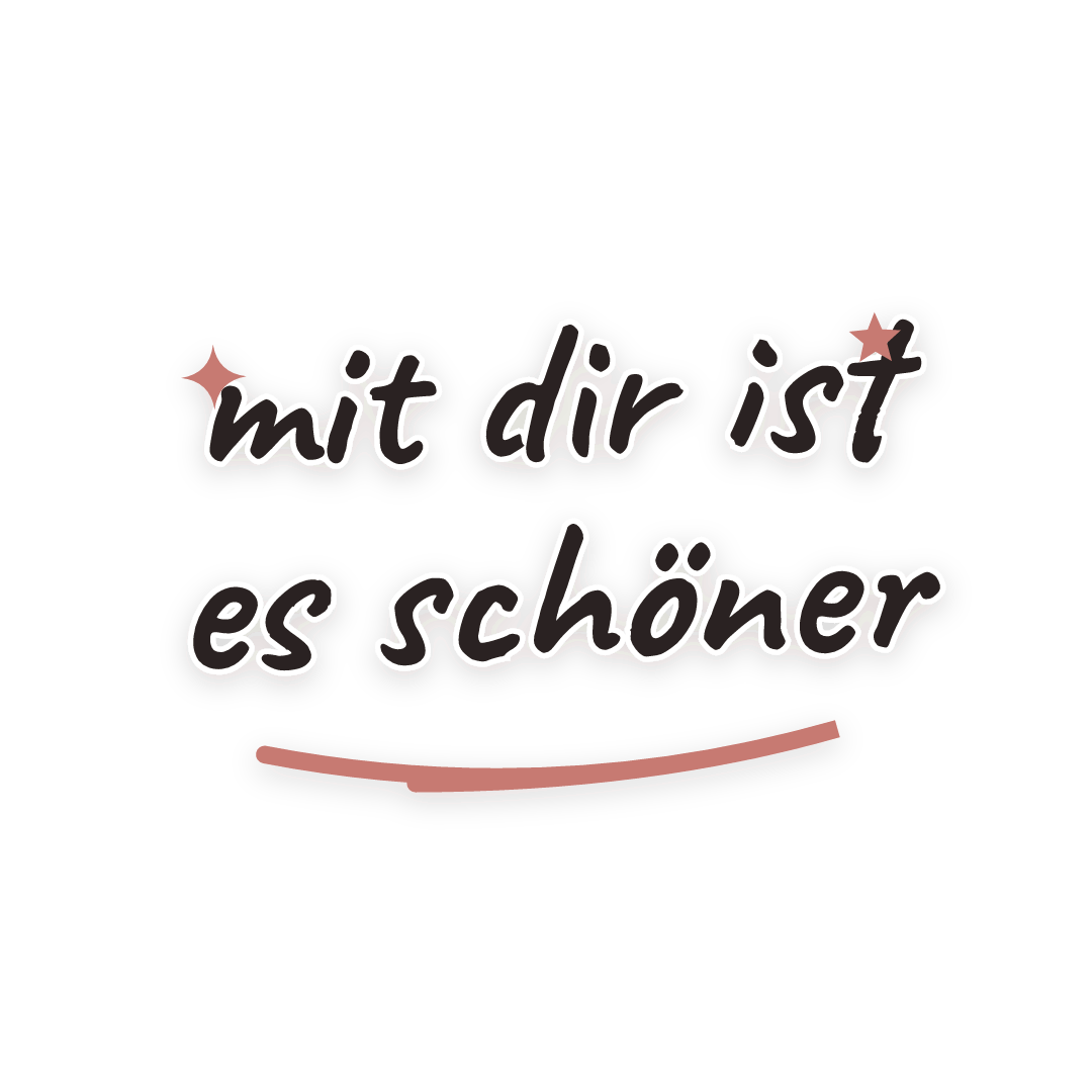 Sticker: mit dir ist es schöner