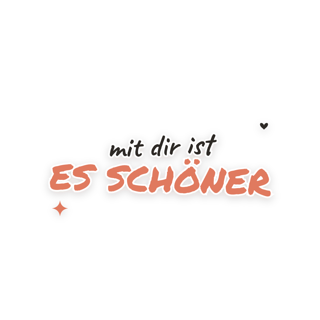 Sticker: mit dir ist es schöner