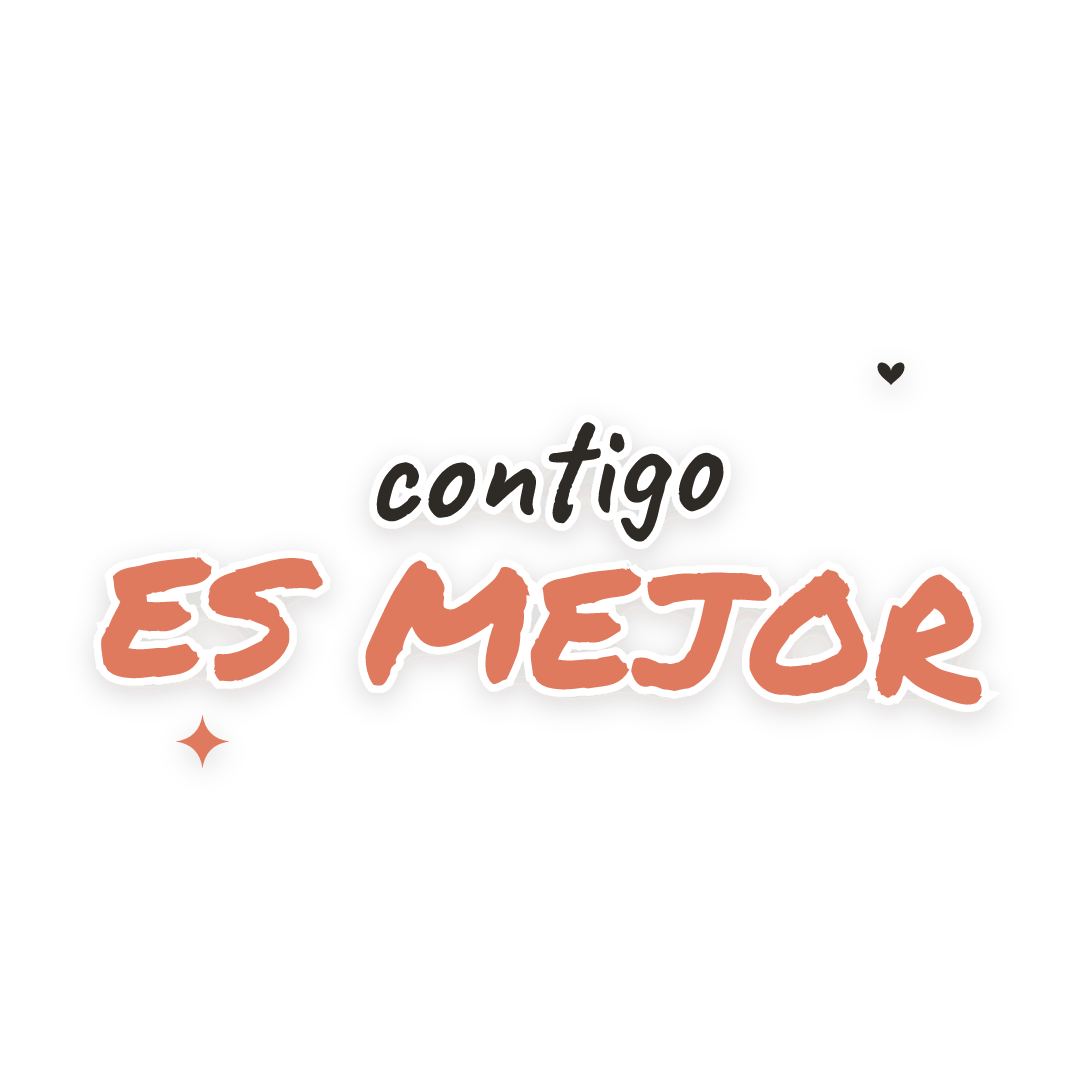 Sticker: contigo es mejor