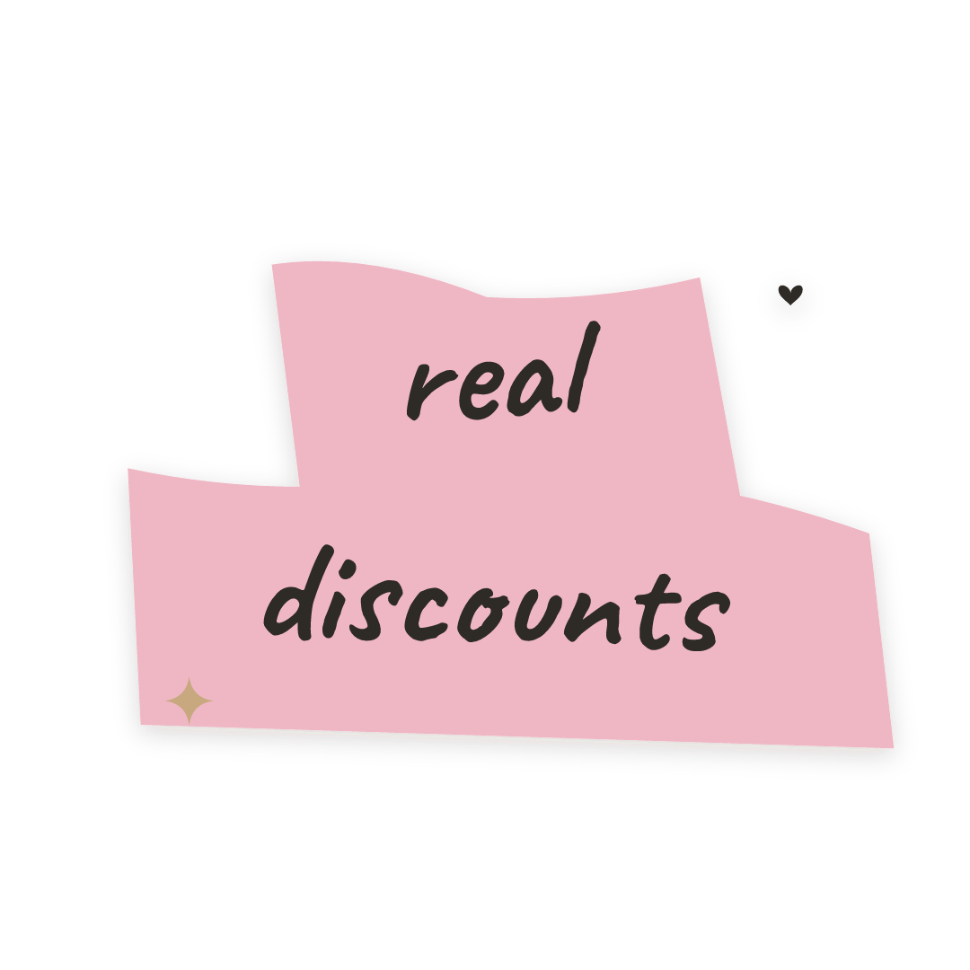 Sticker: real discounts