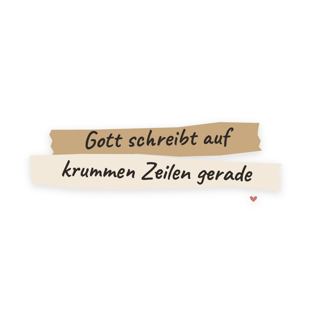 Sticker: Gott schreibt auf krummen Zeilen gerade