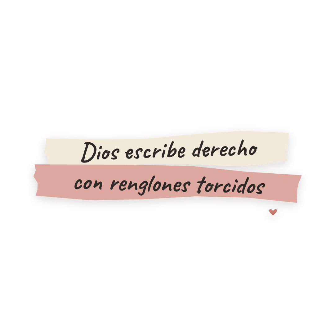 Sticker: Dios escribe derecho con renglones torcidos