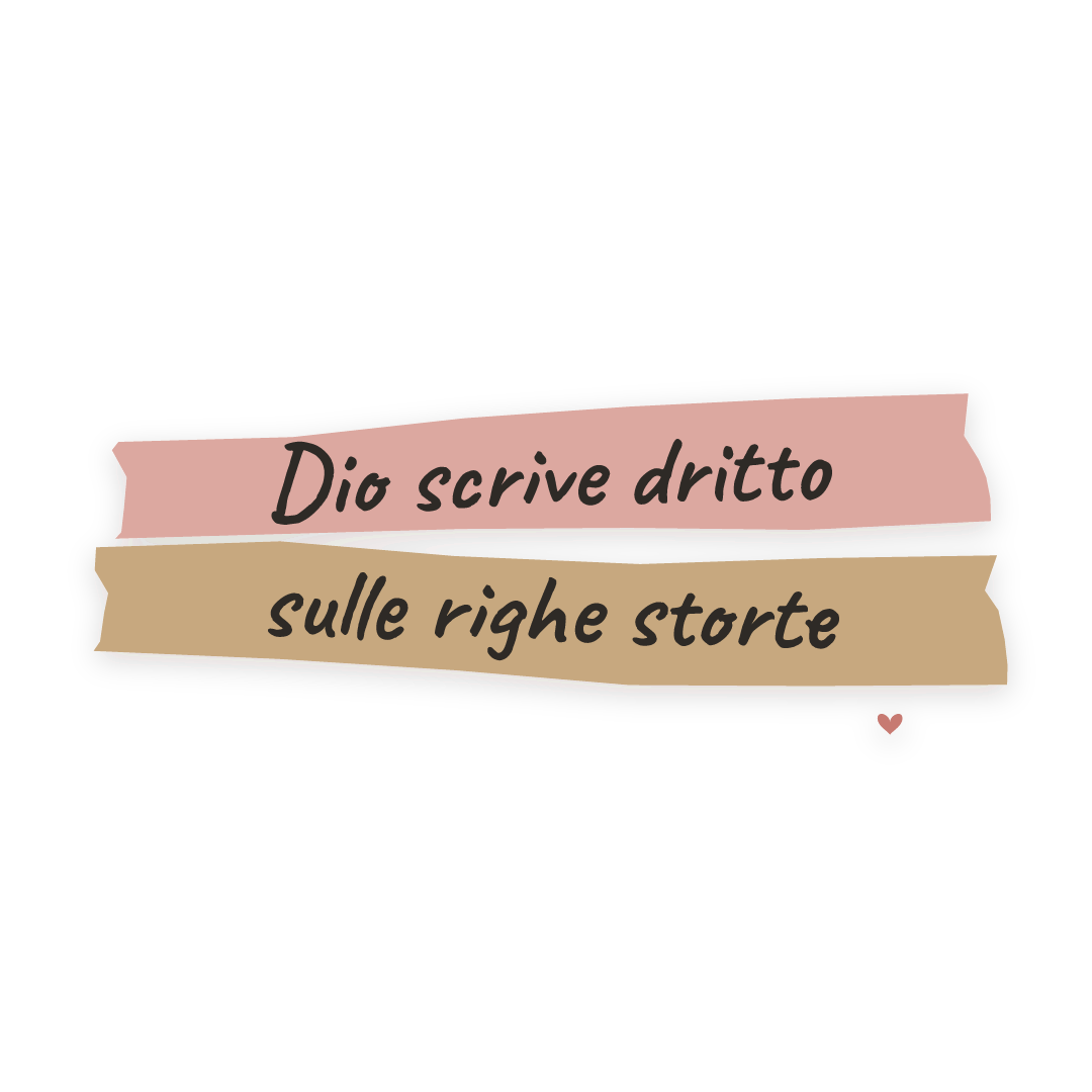 Sticker: Dio scrive dritto sulle righe storte
