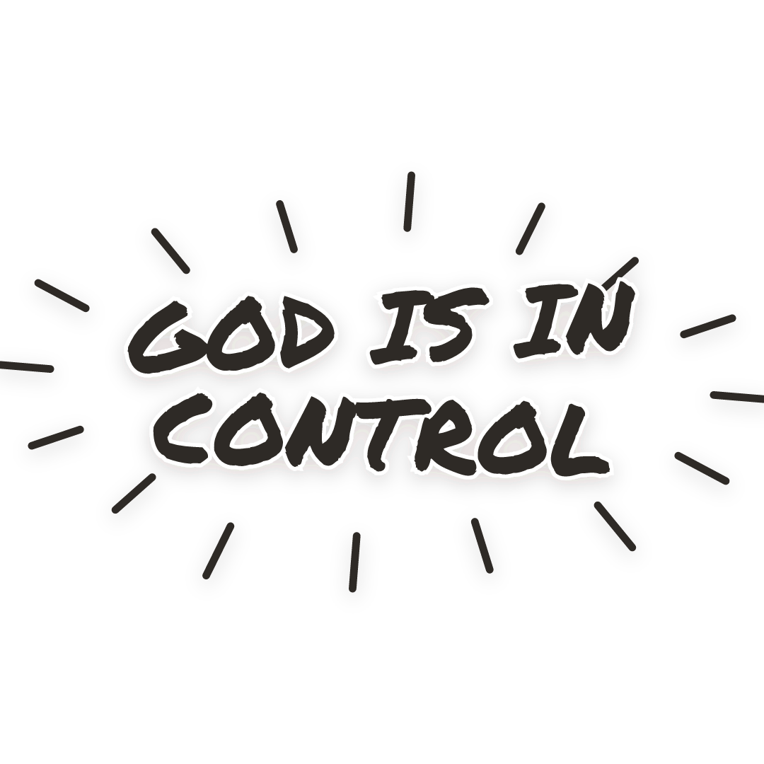 Sticker: God is in control