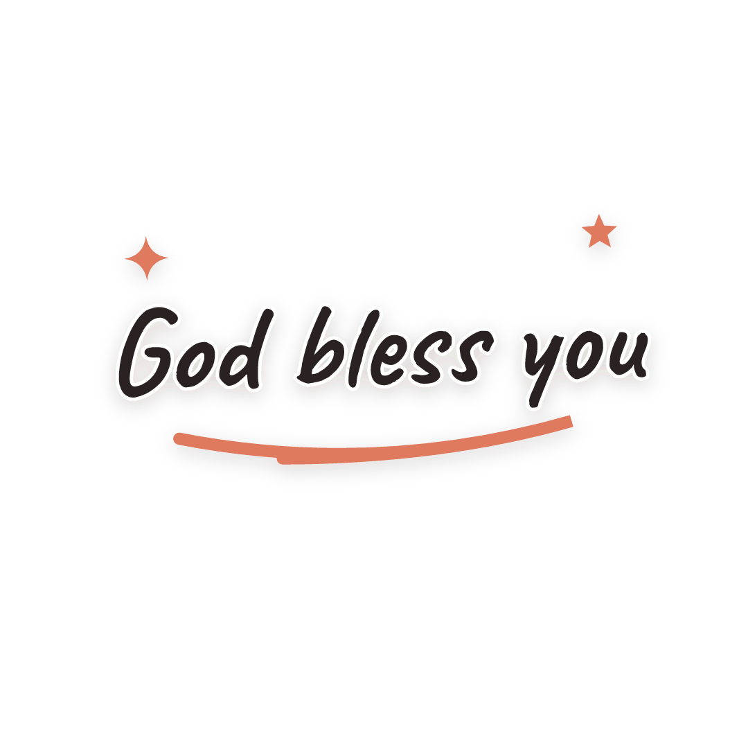 Sticker: God bless you