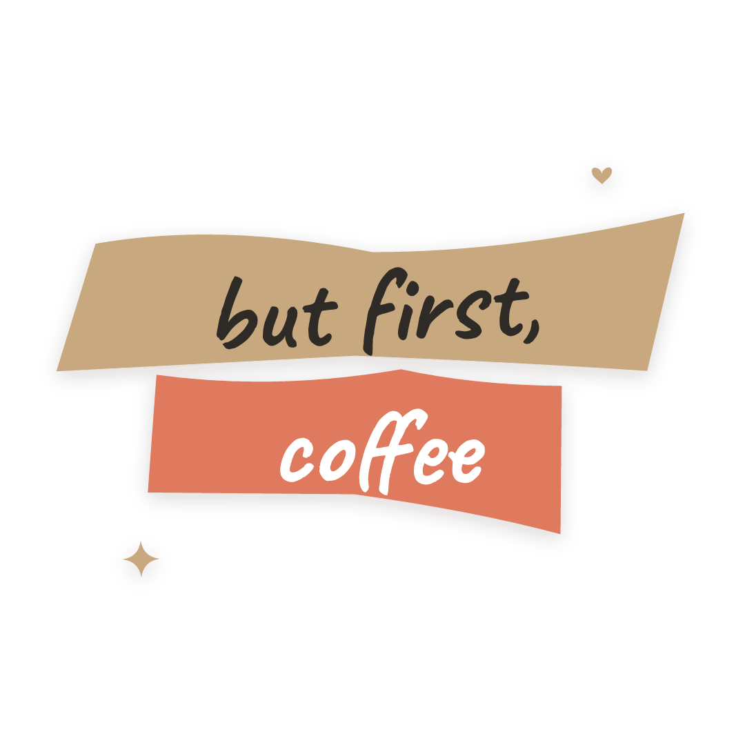 Sticker: but first, coffee