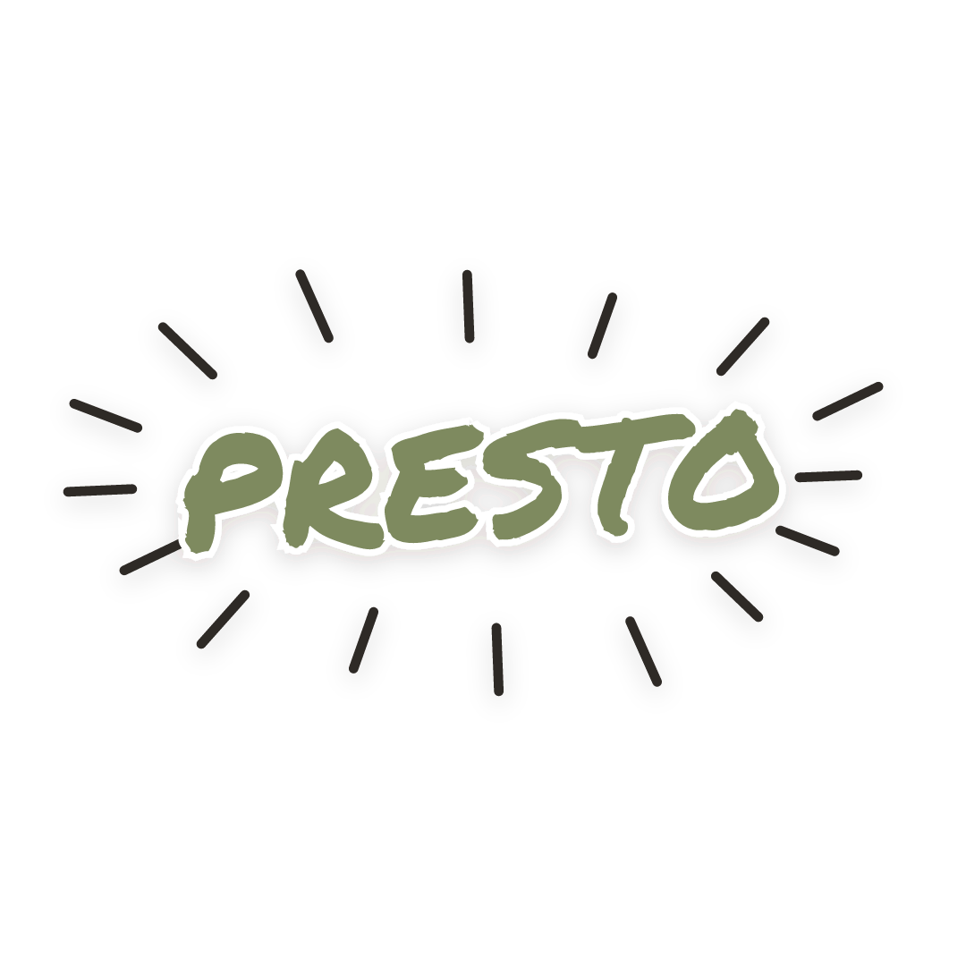 Sticker: presto