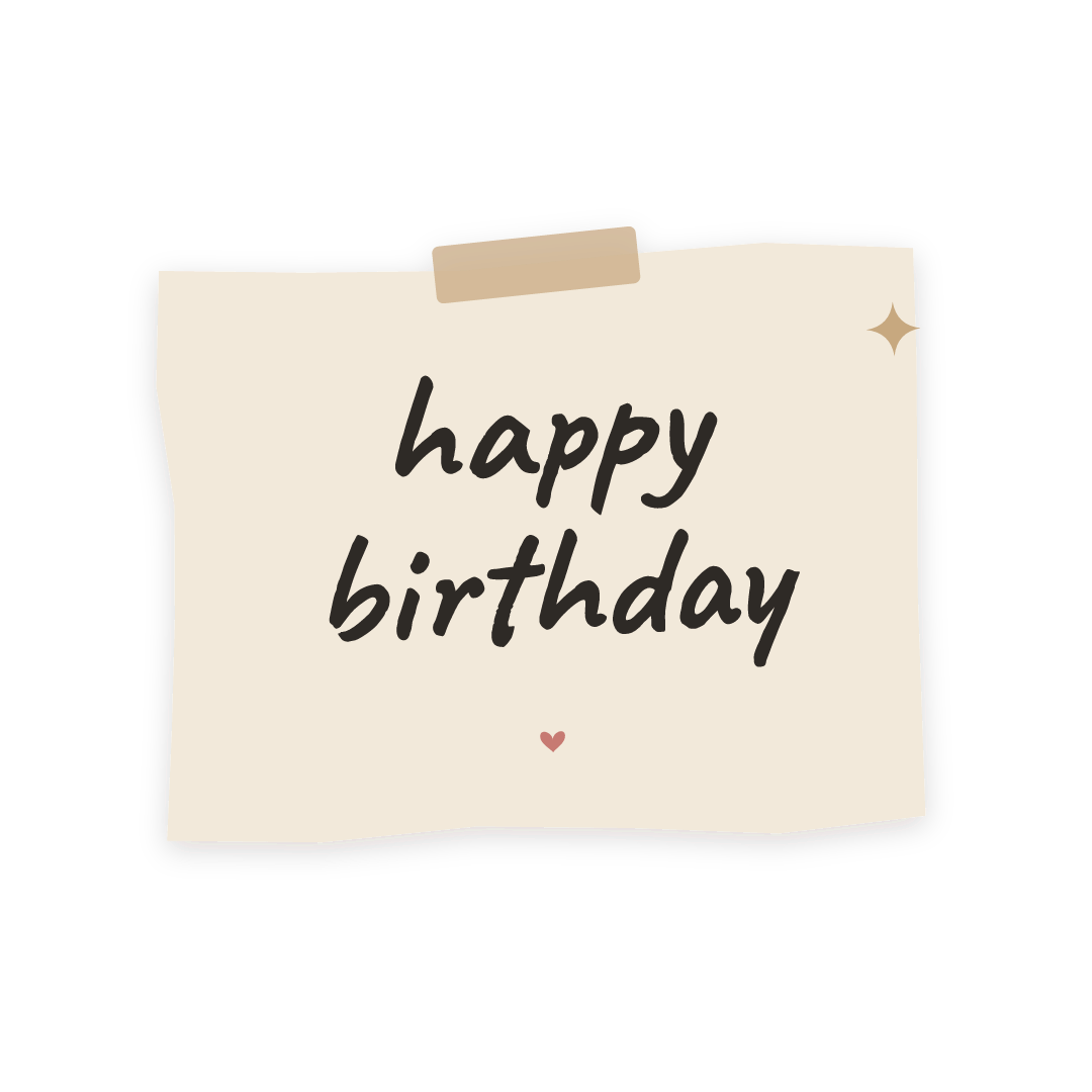 Sticker: happy birthday