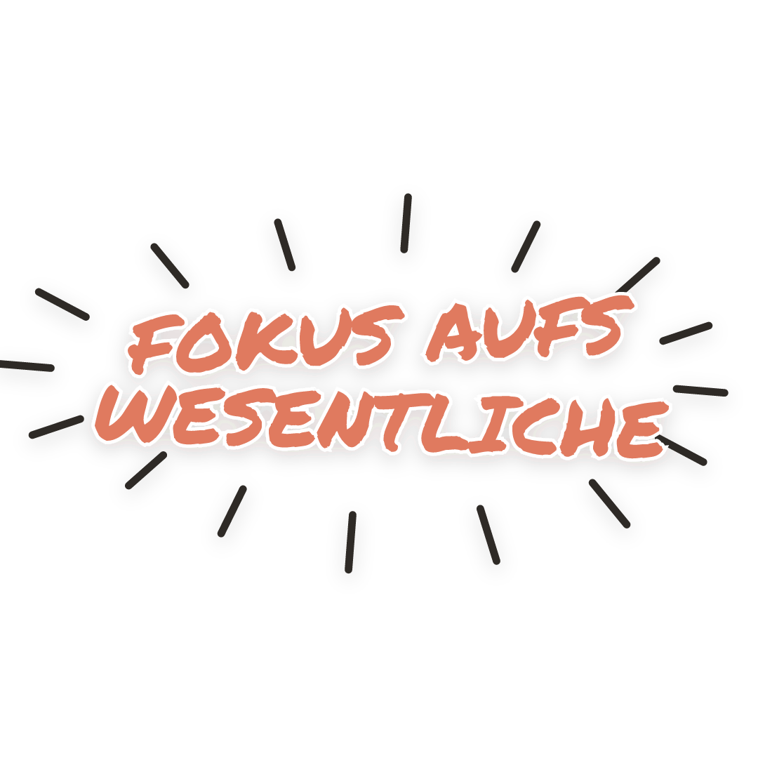 Sticker: fokus aufs wesentliche