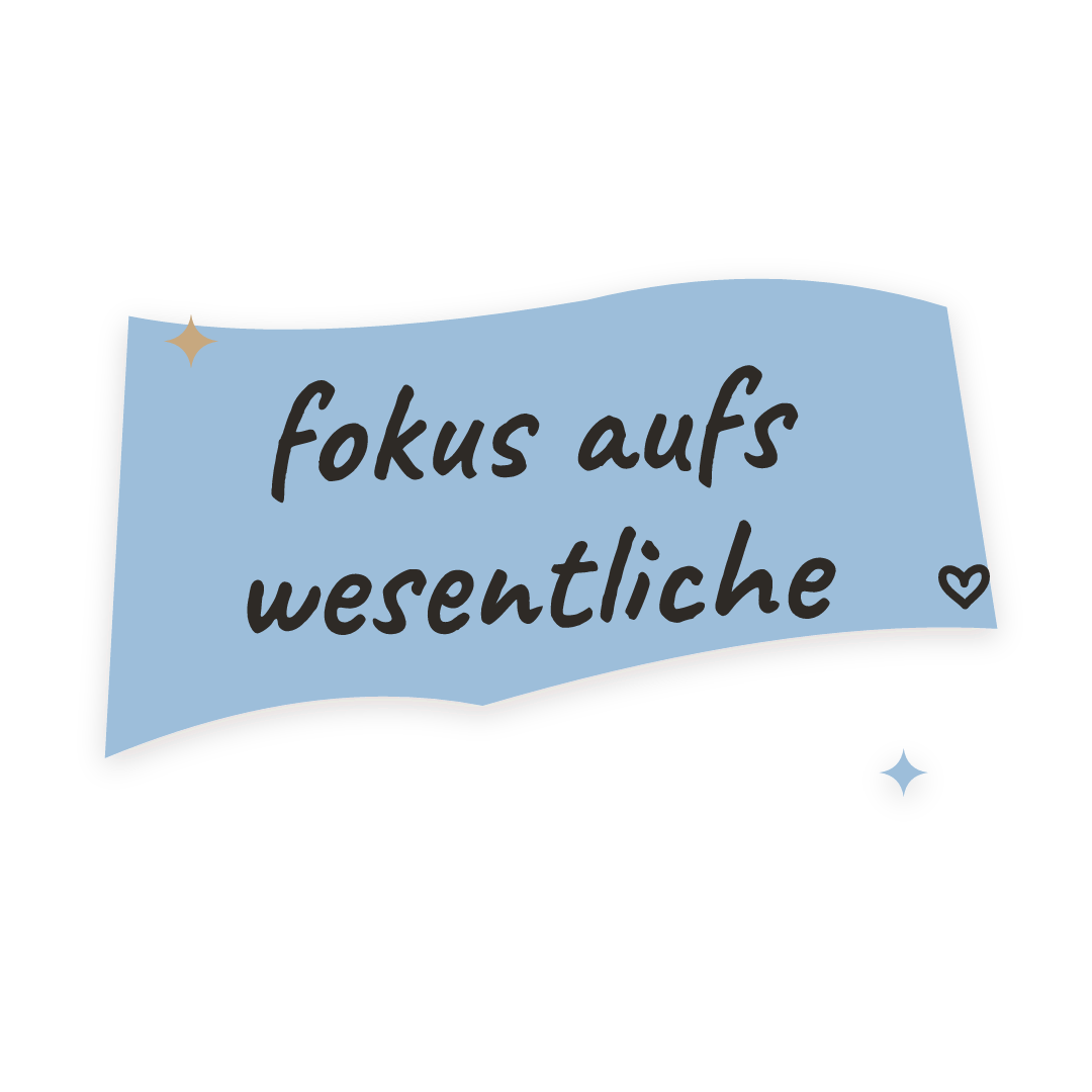 Sticker: fokus aufs wesentliche