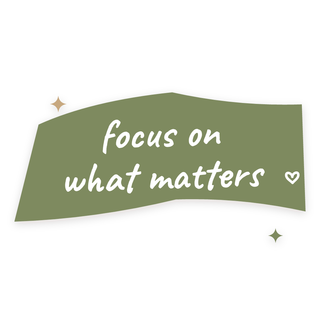 Sticker: focus on what matters
