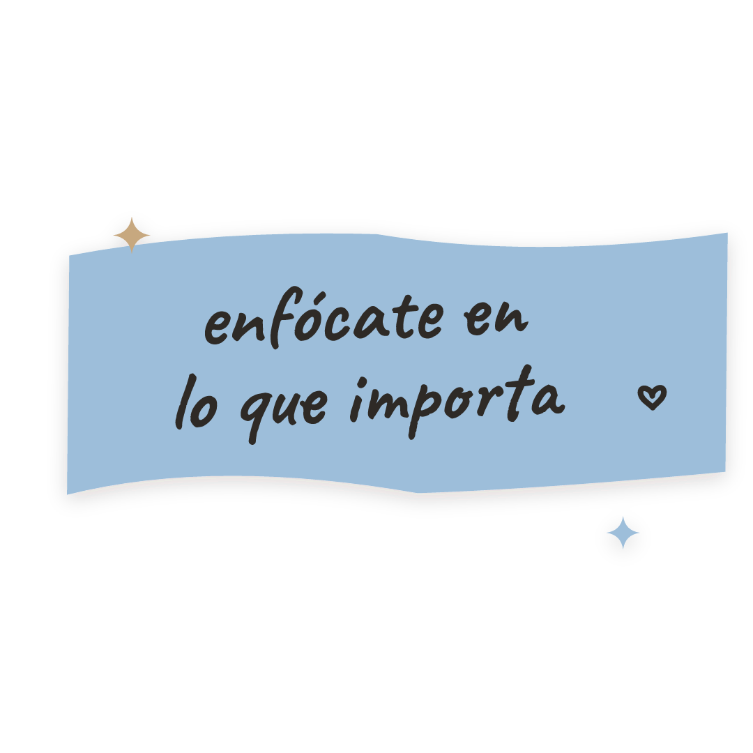 Sticker: enfócate en lo que importa
