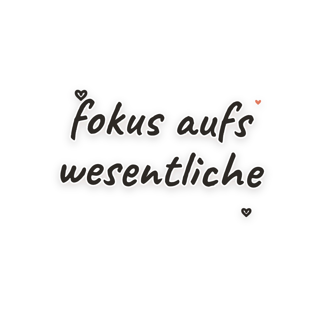 Sticker: fokus aufs wesentliche