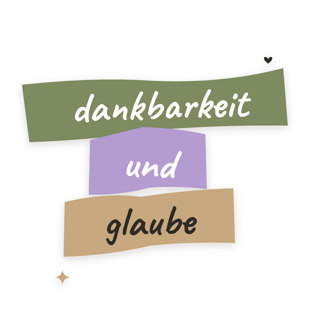 Sticker: dankbarkeit und glaube