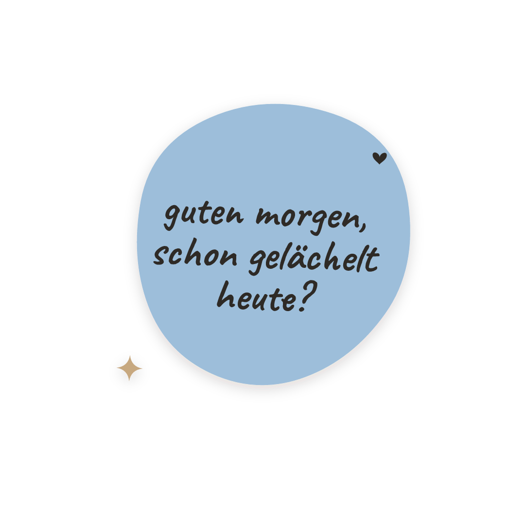 Sticker: guten morgen, schon gelächelt heute?