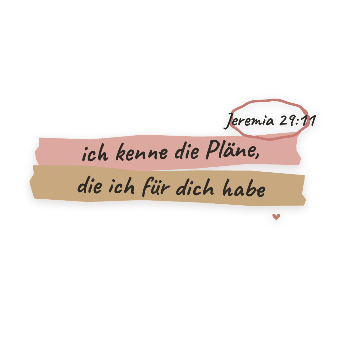 Sticker: Jeremia 29:11 ich kenne die Pläne, die ich für dich habe