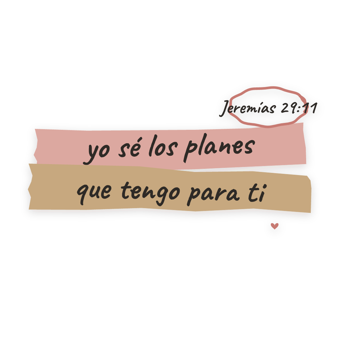 Sticker: Jeremías 29:11 yo sé los planes que tengo para ti