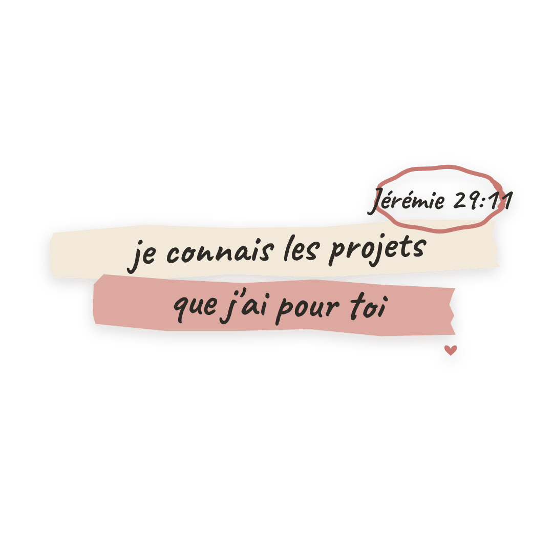 Sticker: Jérémie 29:11 je connais les projets que j'ai pour toi