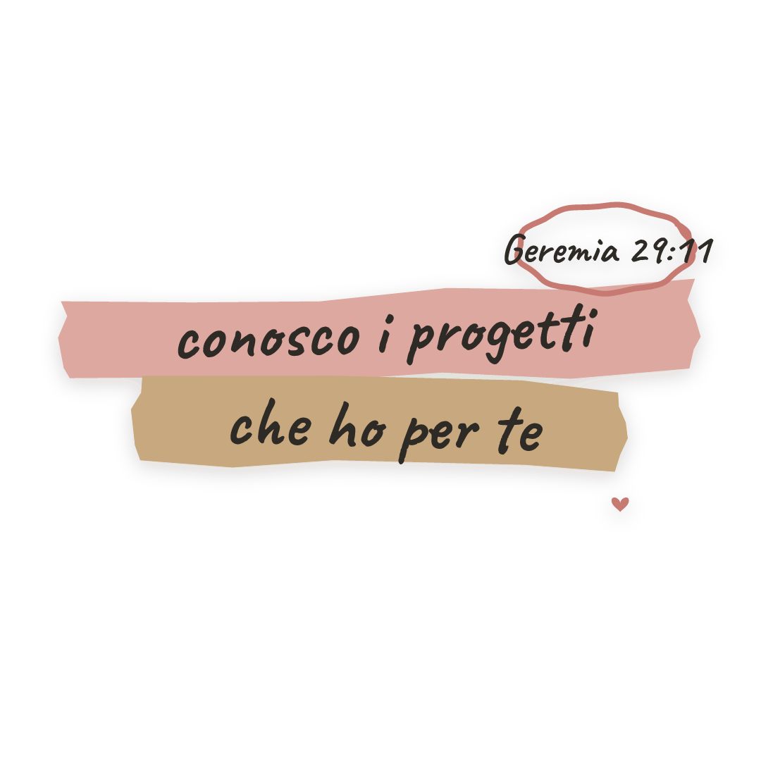 Sticker: Geremia 29:11 conosco i progetti che ho per te