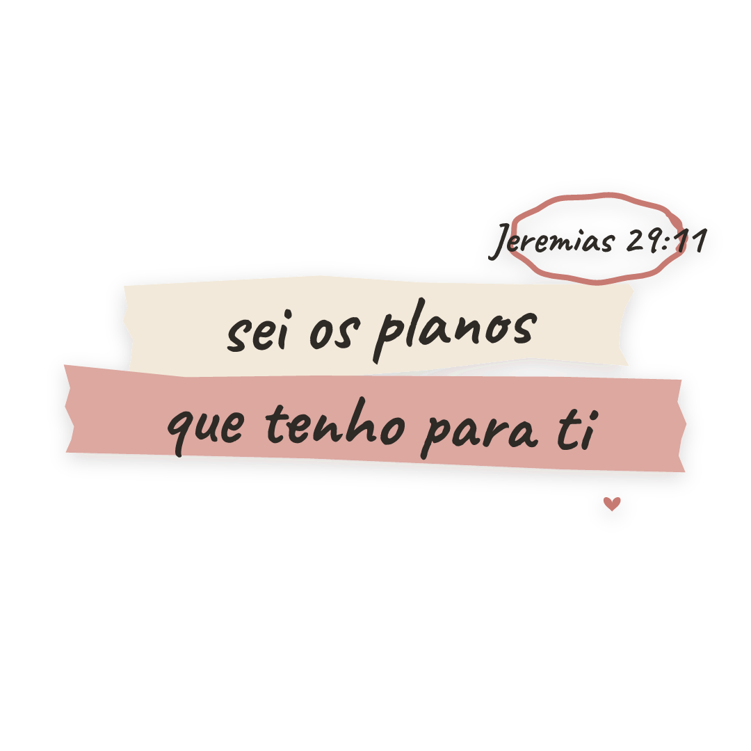 Sticker: Jeremias 29:11 sei os planos que tenho para ti